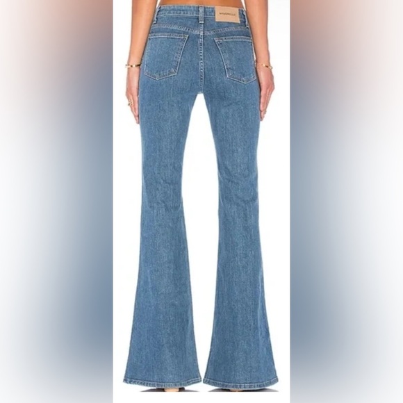 Majorelle Moss Flare Jeans in Vintage Blue - Picture 2 of 12